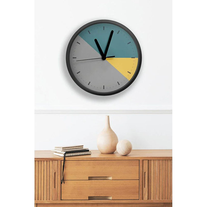 Horloge décorative en panneau de fibres à densité moyenne, Gris