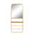 Metal Framed Wall Mirror with Shelf and Rods