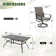 Alyah 6 - Person Metal Patio Dining Set with Rectangular Table