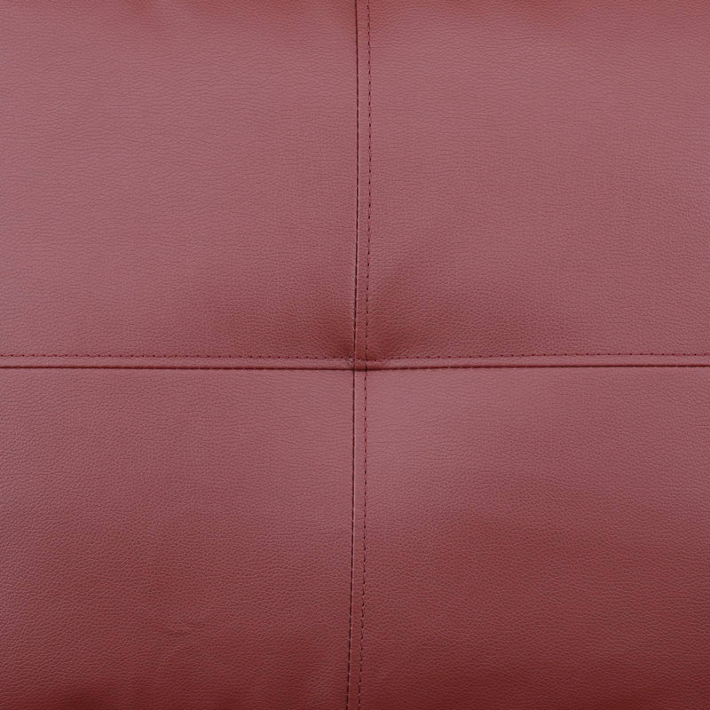 Ensemble de repose-pieds de rangement pour salon - structure en bois massif, Rouge