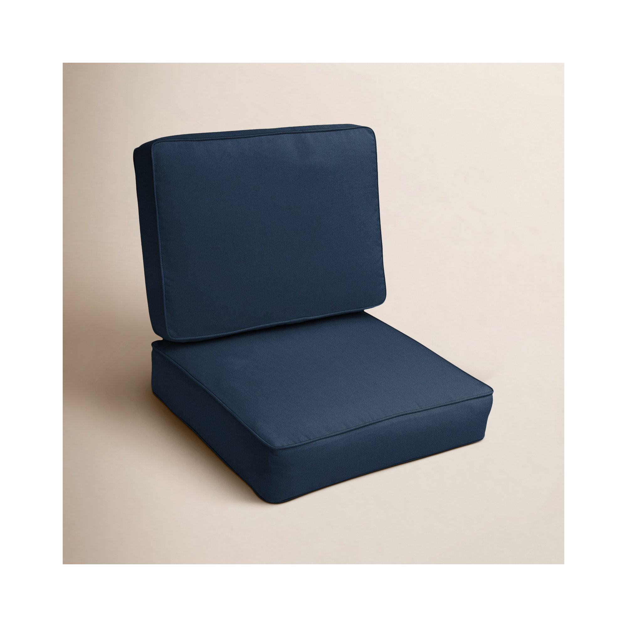 Sunbrella Outdoor Lounge Chair, 5" H x 23.5" W x 23" D, Canvas Navy Sunbrella® Canvas