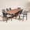 Alyisa 118" Eucalyptus Patio Dining Set