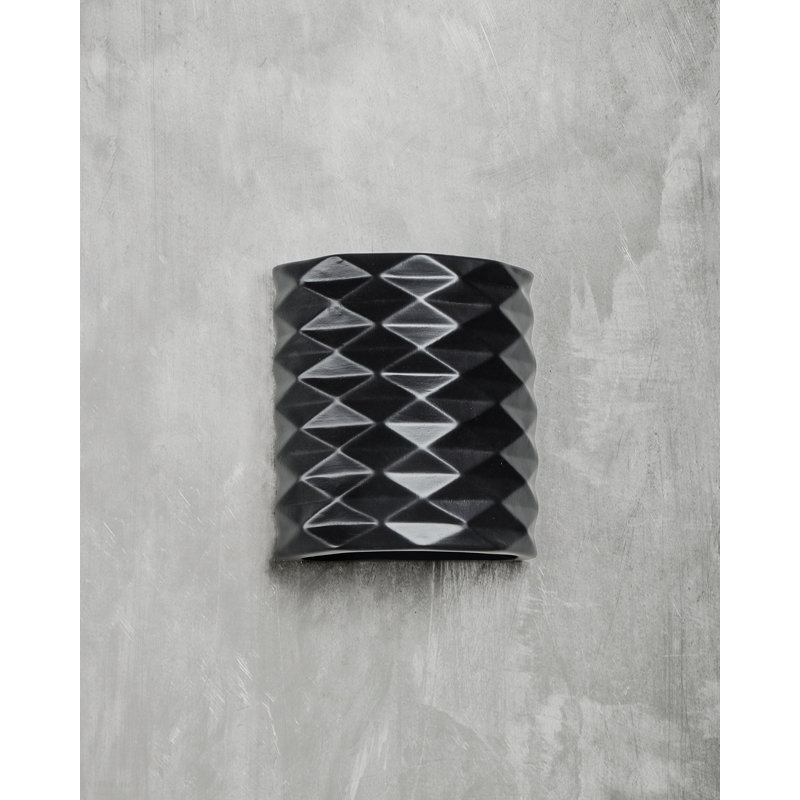 Ampoule murale d'extérieur en céramique de 9,75 po Charleus, ampoule DEL incluse, Matte Black