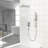 10 Inch Square Shower With Rough - In Valve, Adjustable Slide Bar, Rainfall Shower, Handheld Balanced Easy Installation, Brushed Nickel To Clean,