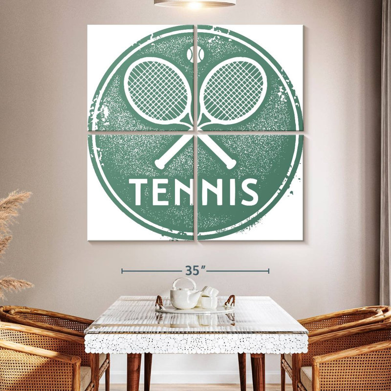 Kema Tennis Typography, 50" H x 50" W