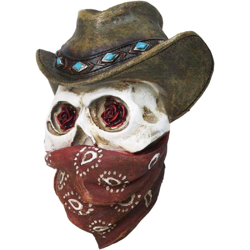 Décoration murale crâne de cowboy Western Wild West
