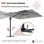 Parasol en porte-à-faux carré Gilda-263826254