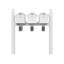 Boîte aux lettres à triple fixation Balmoral / avec embouts sphériques, médaillon de porte personnalisé, boîte à journaux (3 boîtes aux lettres, support à triple fixation, 3 boîtes à journaux, 3 médaillons)-108111902-108305960