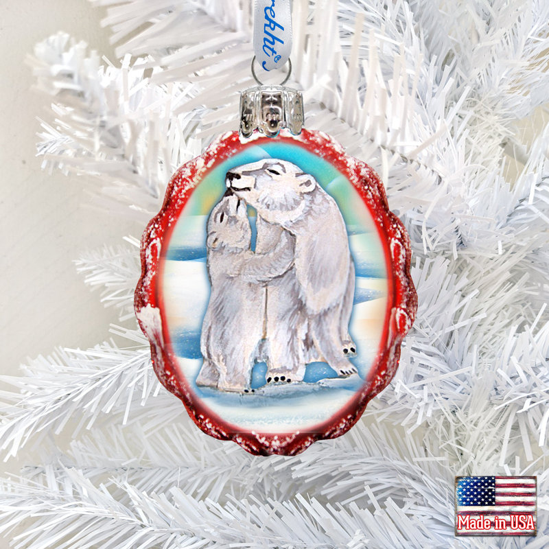 2'' Handmade Glass Holiday Shaped Ornament