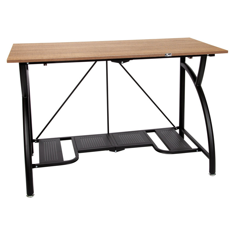 Large Folding Desk Workstation, Brown