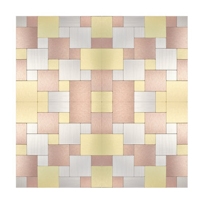 Metal Peel and Stick Mosaic Tile
