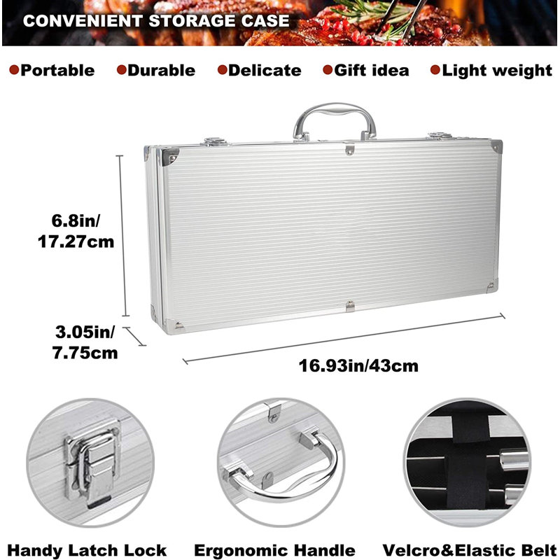 Stainless Steel Dishwasher Safe Grilling Tool Set