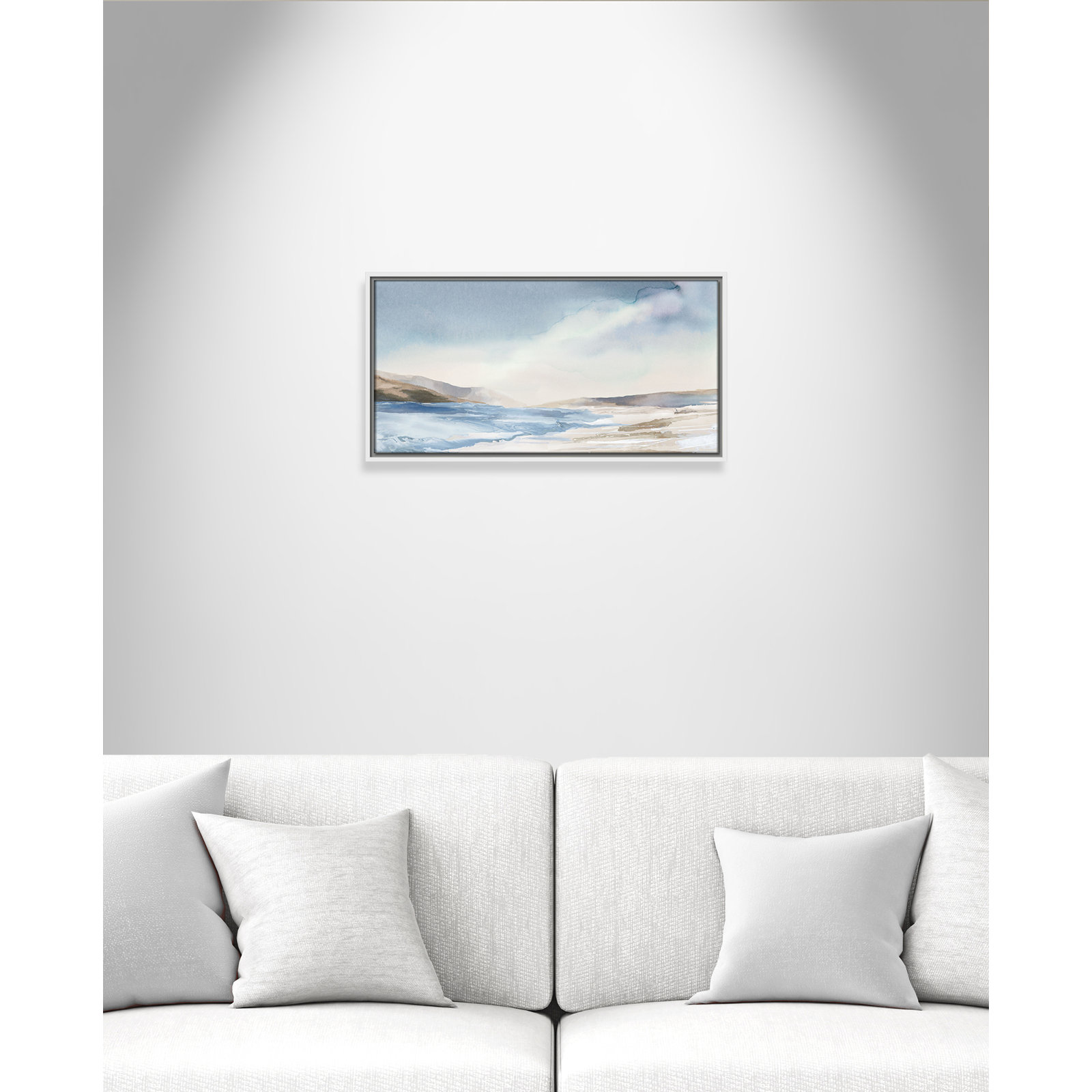 Coralie "Mystic Shores" Print, 13.5" H x 25.5" W, White