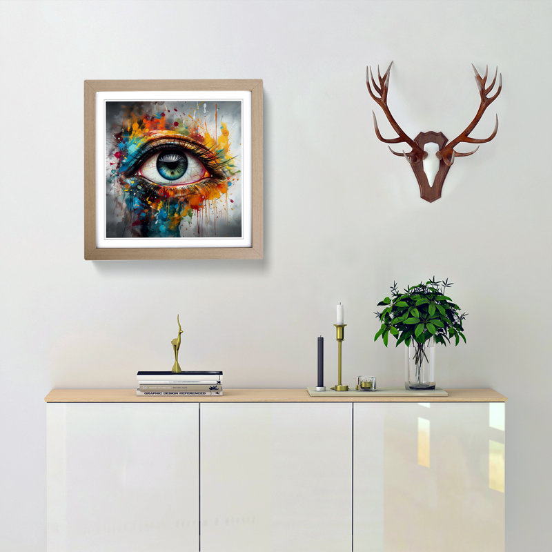 Single Picture Frame Print on Wood, Oak