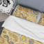 Cachemire floral jaune - ensemble de housse de couette abstrait - microfibre de polyester-1369338362