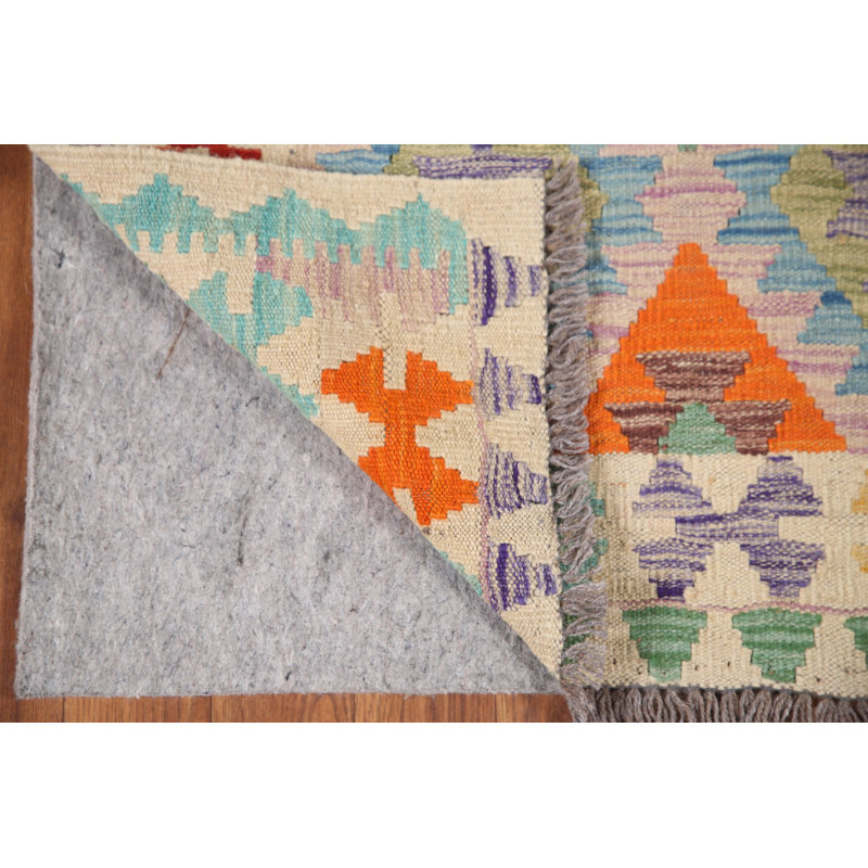 Multolor Wool Kilim Oriental Runner Rug 3x10