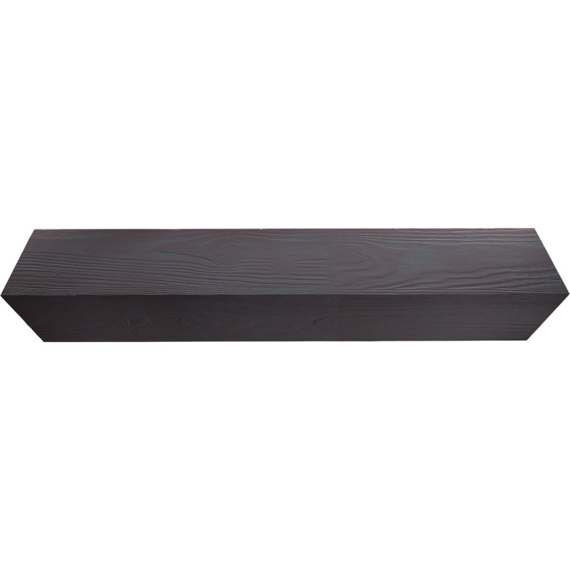Poutre de plafond à 3 côtés en faux bois Endurathane sablé (poutre en U), H 8 po x l 4 po, Sangria, 10 pi L