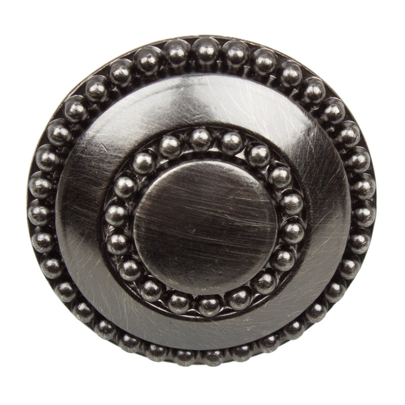 Poignée ronde de 1 3/8 po de diamètre, Étain brossé