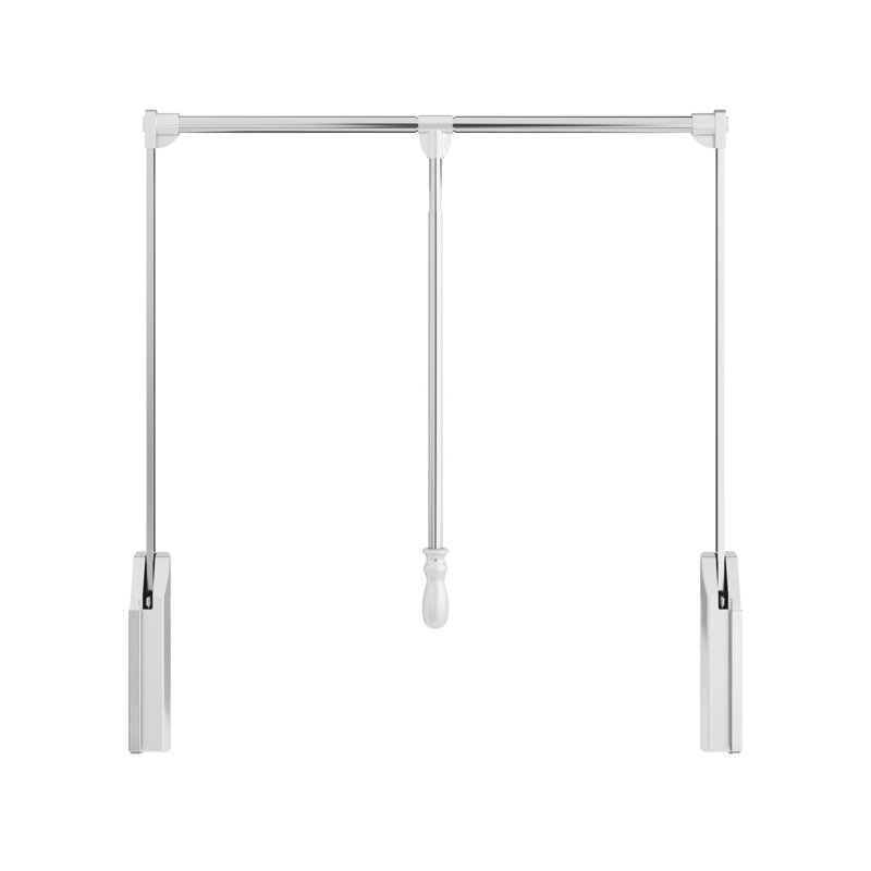 Metal Adjustable Wall Mounted Clothes Rack, Polished Chrome