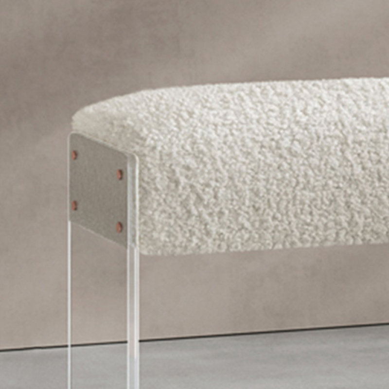 Tabouret en acrylique, H 17,72 po x l 32,28 po x P 11,42 po