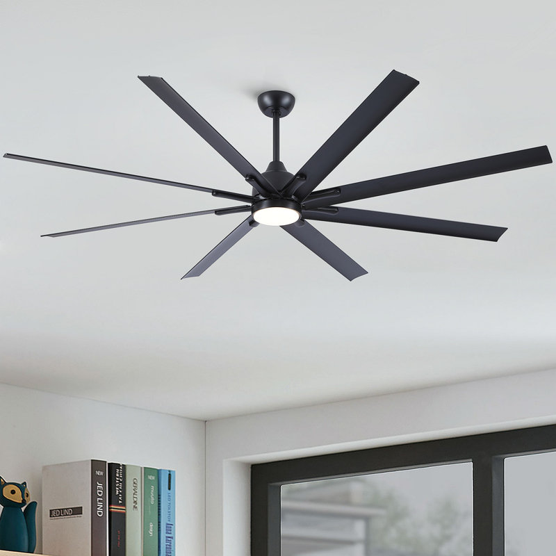 Très grand ventilateur de plafond 84 pouces avec télécommande 8 pales