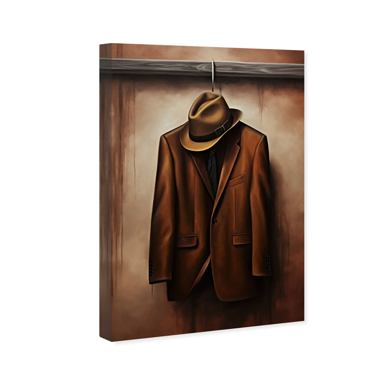Sib chapeau et manteau sur toile, H 24 po x l 16 po x P 0,8 po