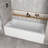 Streamline 66 in. x 32 in. Acrylic Left-Hand Drain Alcove Bathtub in Glossy White With External Drain-101699427