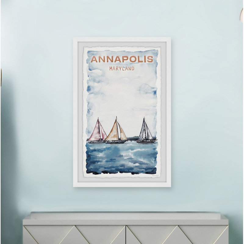 Annapolis, Maryland - Cadre photo, publicité sur papier, H 12 po x l 8 po x P 1,5 po
