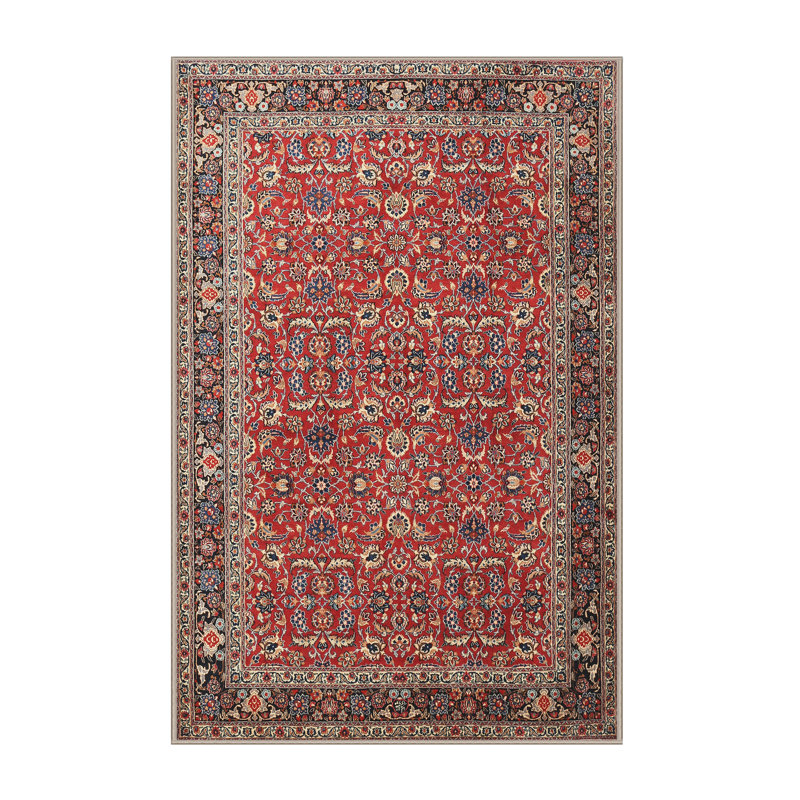 Tapis traditionnel rouge / brun Boulemane, Rectangle 3 pi x 5 pi