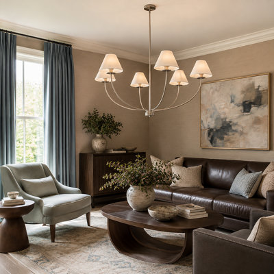 Roverta 6-Light Dimmable Chandelier with Adjustable Length