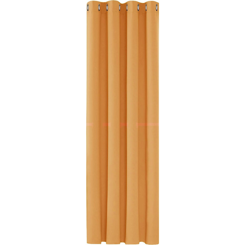 Deconovo Curtains Solidout Super Soft Thermal Insulated Eyeletout Curtains For Bedroom 1 Panel, 132 W x 183 D cm
