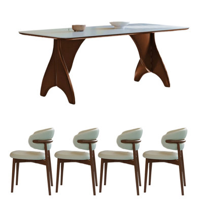Ensemble de table de salle à manger simple en frêne