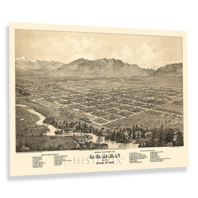 «1875 Ogden City Utah», reproduction sur papier