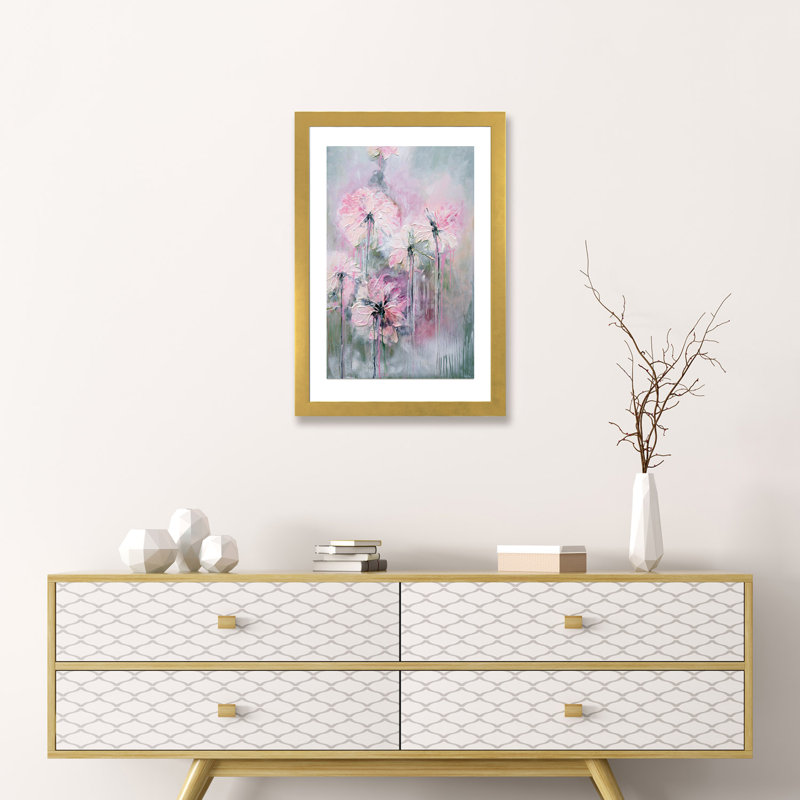 «Gentle Summer Rain», reproduction d'art, H 32 po x l 24 po x P 1 po, Papier doré