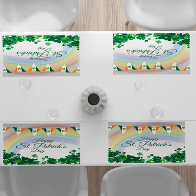 Polyester Floral Rectangle Placemat