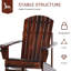 Chaise en bois brun avec porte-gobelet - pour l'extérieur