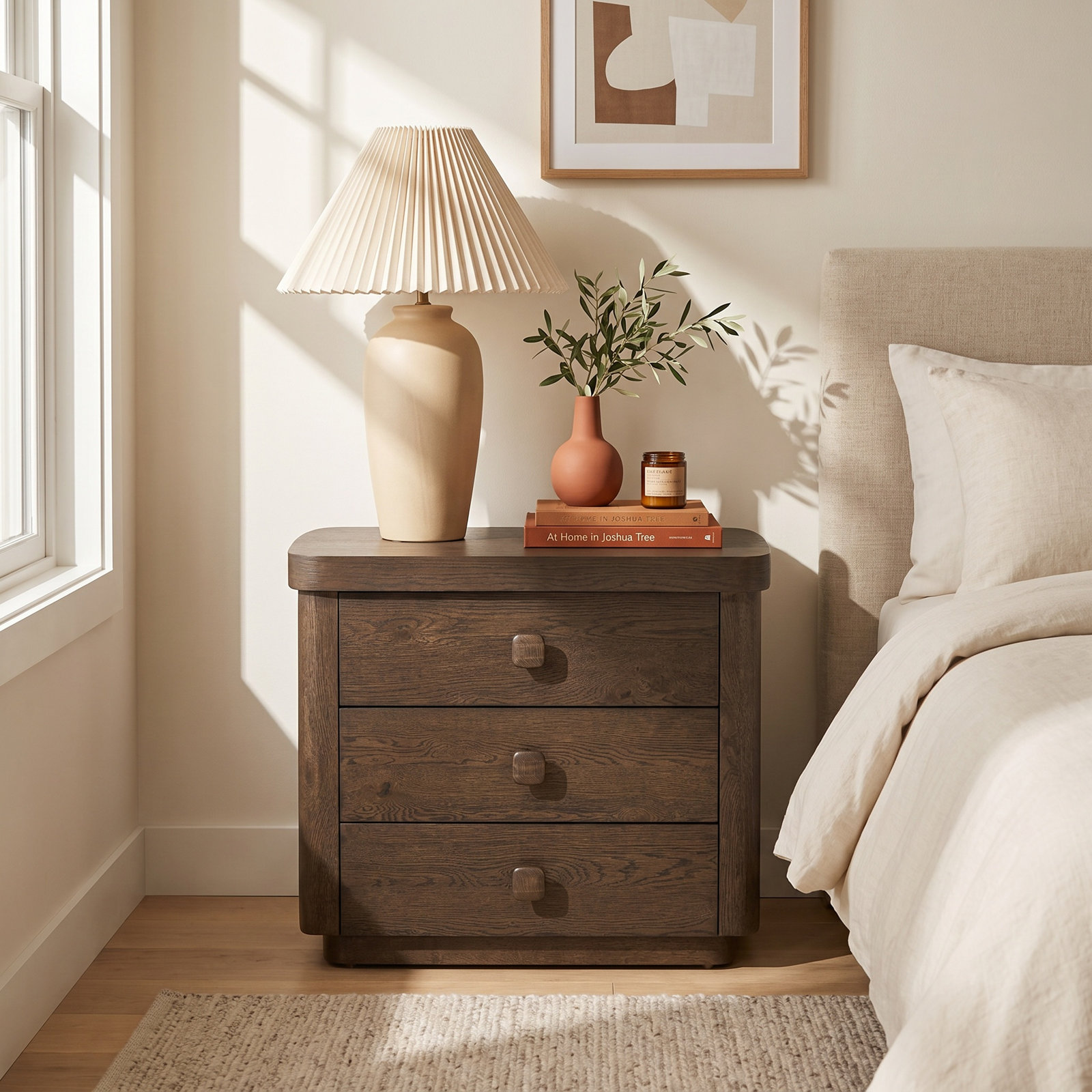 Mileva Oak Nightstand