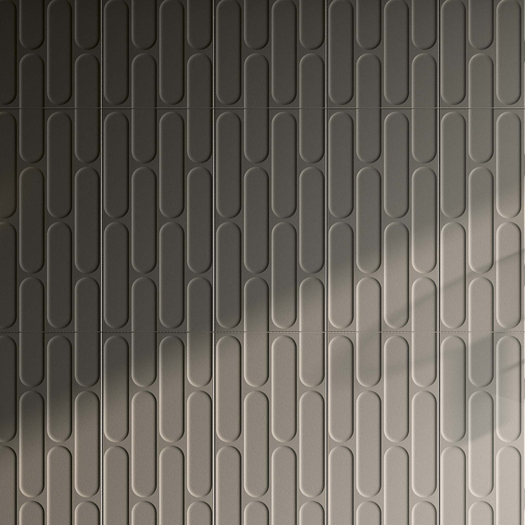 Biscuit 12" x 24" Fishscale 3D Italian Wall Tile Encore Surfaces 