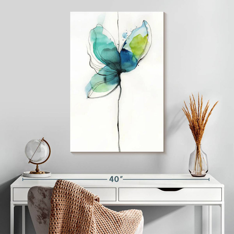 Aquarelle fleur Darothy, H 30 po x l 20 po