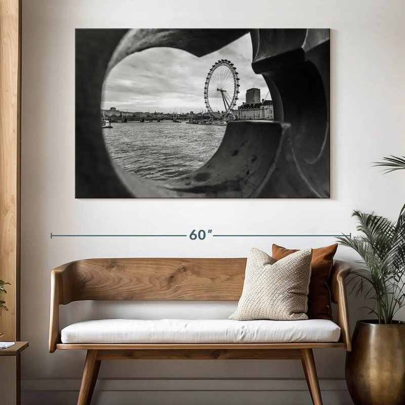 Rorry View Of London Attractions, 34" H x 51" W