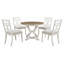 Ensemble de table de salle à manger extensible 5 pièces TREXM Table ronde extensible et 4 chaises rembourrées pour salle à manger et salon-133403322-133403323-133403325-133403327