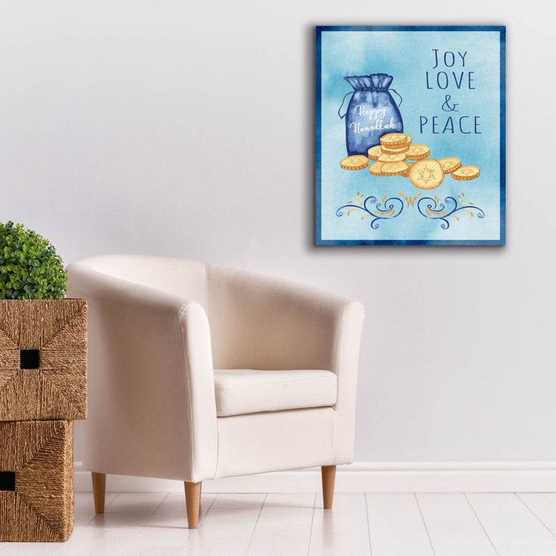 Toile épique «Hanoucca aquarelle C» par Jean Plout Graffiti, 26 po x 30 po, H 30 po x l 26 po