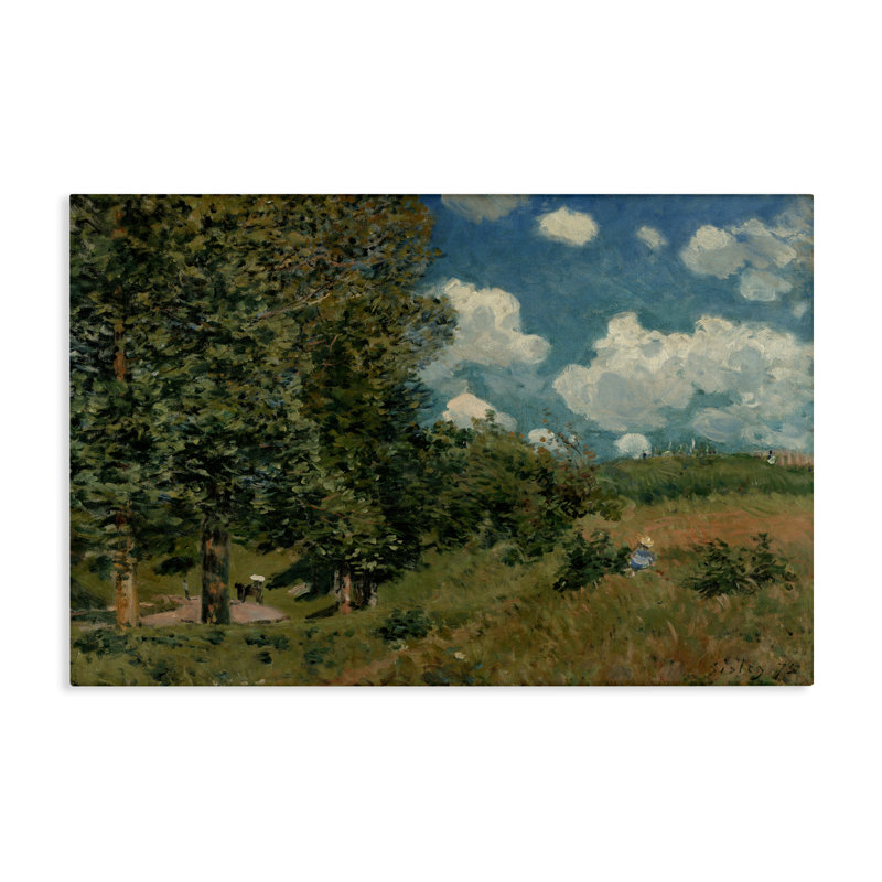 Art mural classique sur toile paysage nuageux par Alfred Sisley, H 20 po x l 30 po