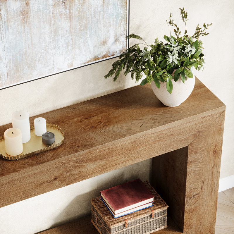 47.2" Console Table for Living Room, Entryway Table for Hallway, Natural
