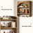 70.8-inch Tall Bookshelf, Farmhouse Style