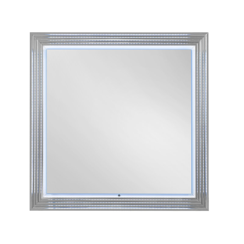 MOON WHITE MARBLE MIRROR WITH LED, Marble, Square, Vertical