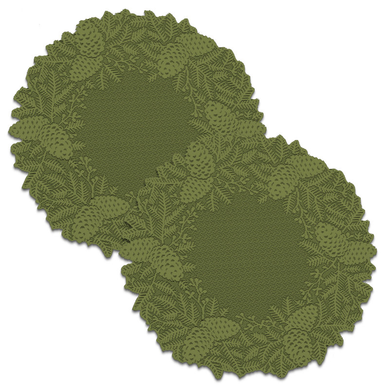 Ensemble de napperons 2 pièces Diop, Vert