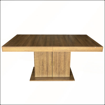 Expandable Dining Table with Storage for 6-10 People, Modern Minimalist Design, Waterproof and Scratch-Resistant Surface