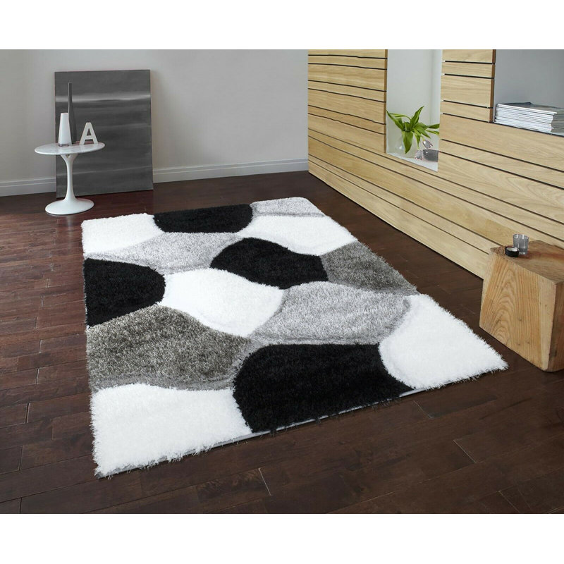 Hollingshead Geometric Shag Area Rug, Rectangle 160 x 230cm