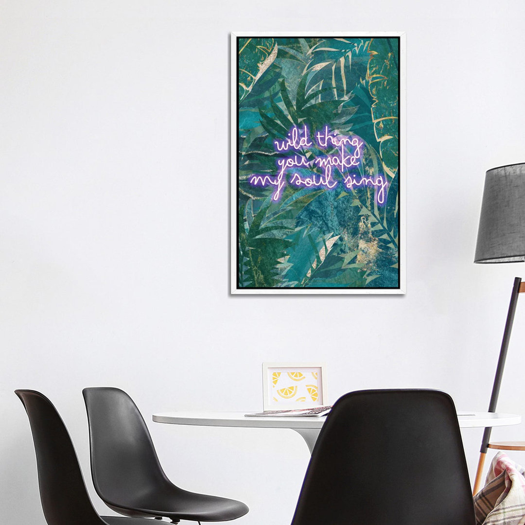 Neon Jungle Wild Thing I von Sarah Manovski - Galerie-verpackte Leinwand Giclée auf Leinwand